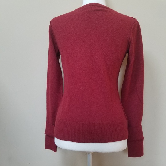 Cashmere Wool Striped Cardigan Sweater - Picture 7 of 8